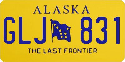 AK license plate GLJ831