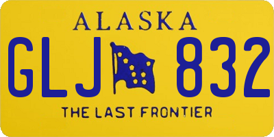 AK license plate GLJ832