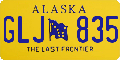 AK license plate GLJ835