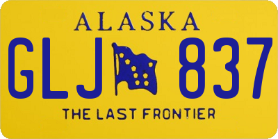 AK license plate GLJ837