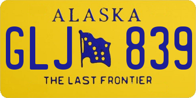 AK license plate GLJ839