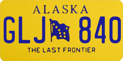 AK license plate GLJ840