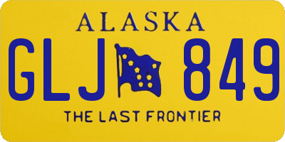 AK license plate GLJ849