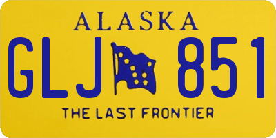 AK license plate GLJ851