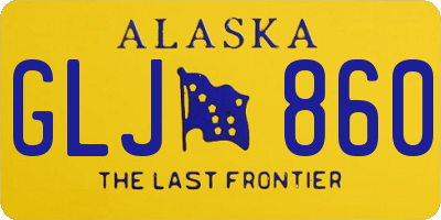 AK license plate GLJ860