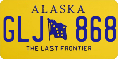 AK license plate GLJ868
