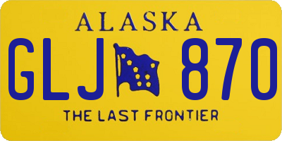 AK license plate GLJ870