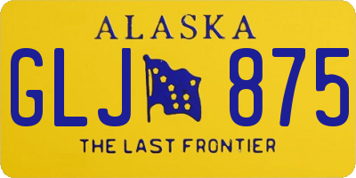 AK license plate GLJ875