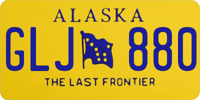 AK license plate GLJ880