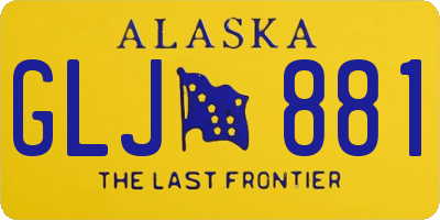 AK license plate GLJ881