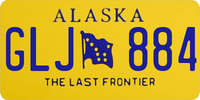 AK license plate GLJ884