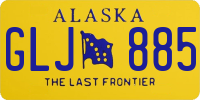 AK license plate GLJ885