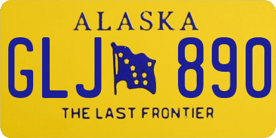 AK license plate GLJ890