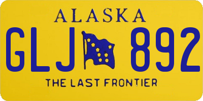 AK license plate GLJ892