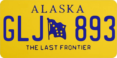 AK license plate GLJ893