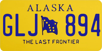 AK license plate GLJ894