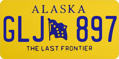 AK license plate GLJ897