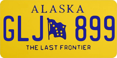 AK license plate GLJ899