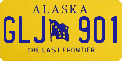AK license plate GLJ901