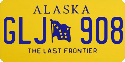 AK license plate GLJ908