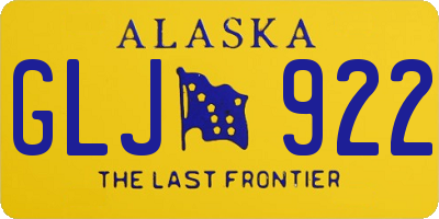 AK license plate GLJ922