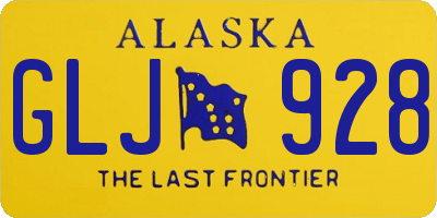 AK license plate GLJ928