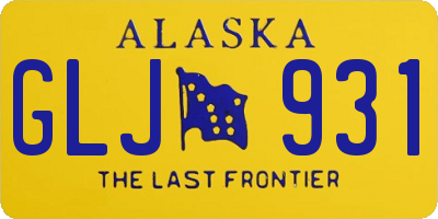 AK license plate GLJ931
