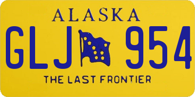 AK license plate GLJ954