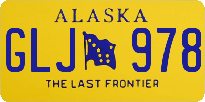 AK license plate GLJ978