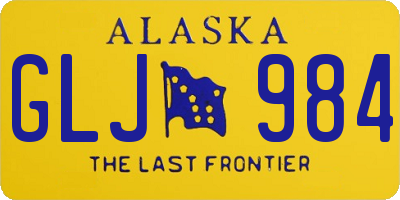 AK license plate GLJ984