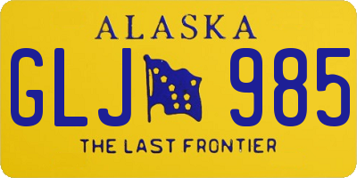 AK license plate GLJ985