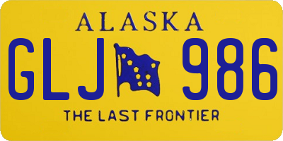 AK license plate GLJ986