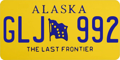 AK license plate GLJ992