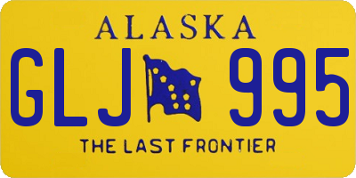 AK license plate GLJ995