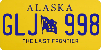 AK license plate GLJ998