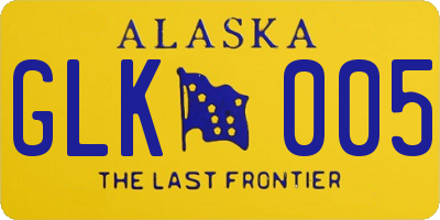AK license plate GLK005