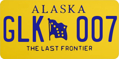 AK license plate GLK007