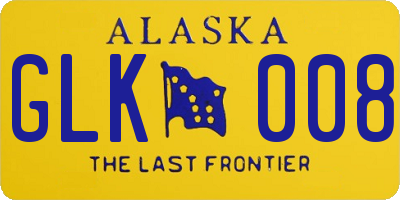 AK license plate GLK008
