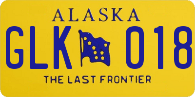 AK license plate GLK018