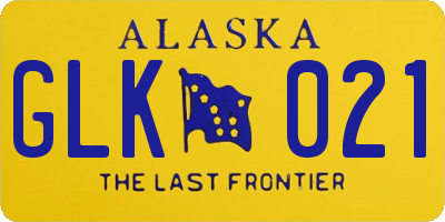 AK license plate GLK021