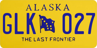 AK license plate GLK027