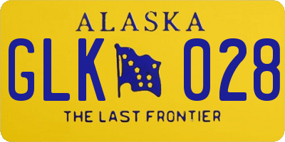 AK license plate GLK028