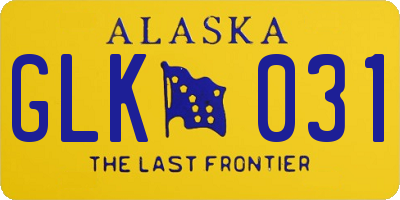 AK license plate GLK031