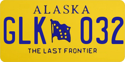 AK license plate GLK032