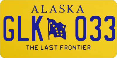 AK license plate GLK033