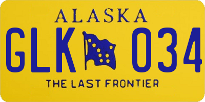AK license plate GLK034
