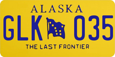 AK license plate GLK035