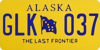 AK license plate GLK037