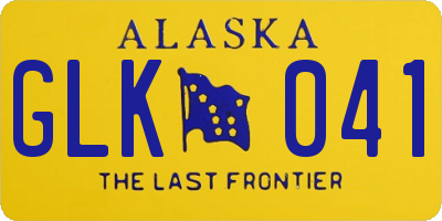 AK license plate GLK041