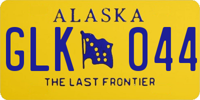 AK license plate GLK044